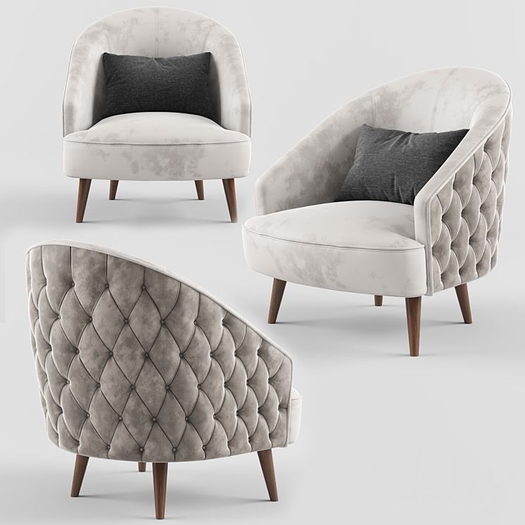 Orchid Splendid armchair 3DS Max - thumbnail 1