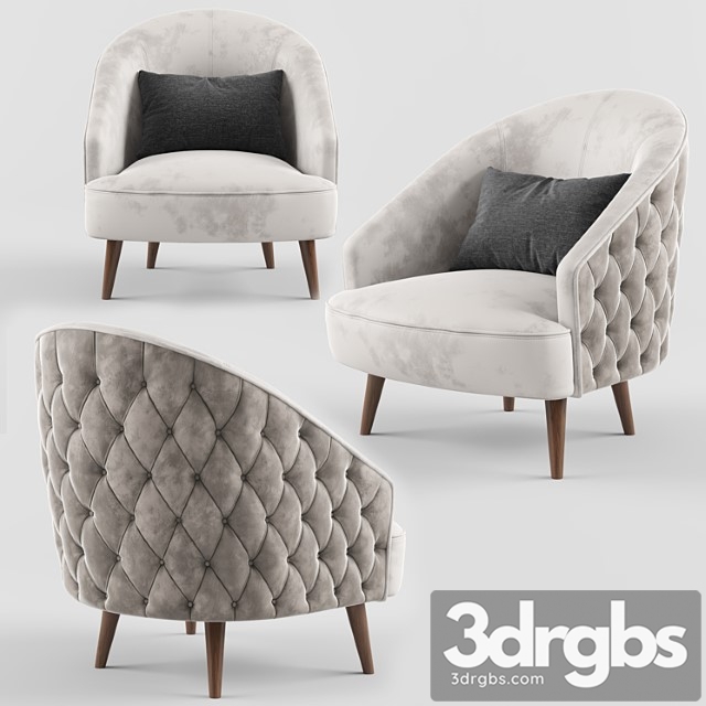 Orchid splendid armchair 3dsmax Download - thumbnail 1