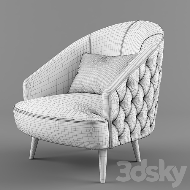 Orchid Splendid armchair 3DSMax File - thumbnail 2