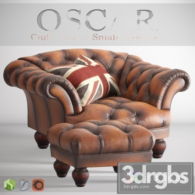 Oscar Club Armchair 3dsmax Download - thumbnail 1