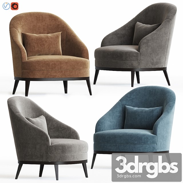 Oscar one mebal lounge armchair 3dsmax Download - thumbnail 1