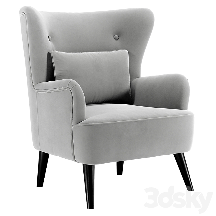 Ottavia armchair 3DS Max Model - thumbnail 1