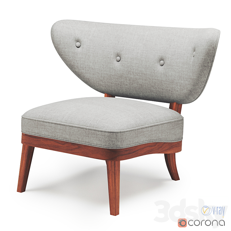 Otto Schultz 1940 Lounge chair 3DS Max - thumbnail 1