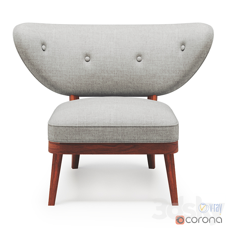 Otto Schultz 1940 Lounge chair 3DS Max - thumbnail 2