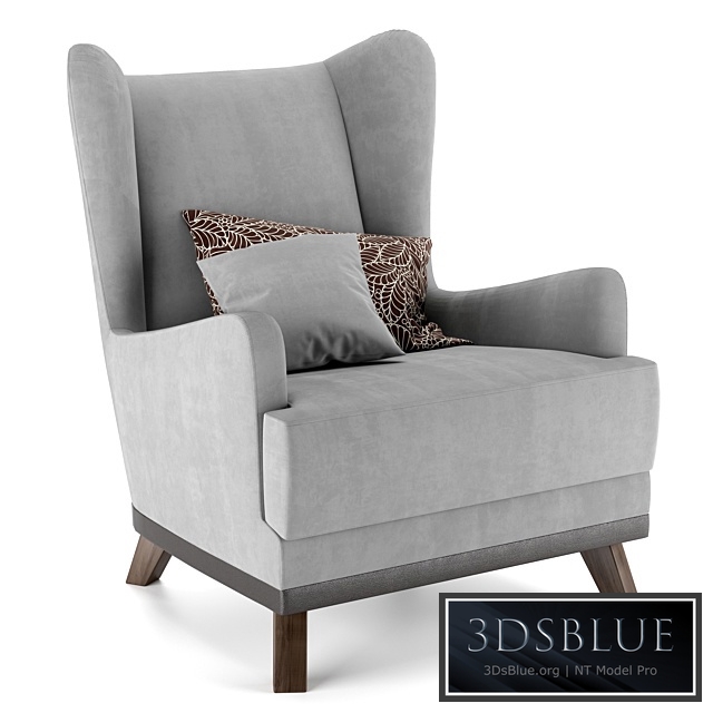 Oxford armchair 3DS Max - thumbnail 3