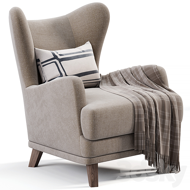 Oxford Armchair By Divan.ru 3DS Max Model - thumbnail 5