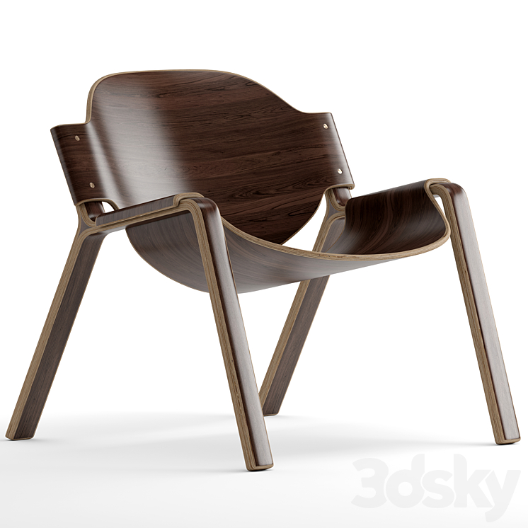 Oyster Chair 3DS Max Model - thumbnail 1