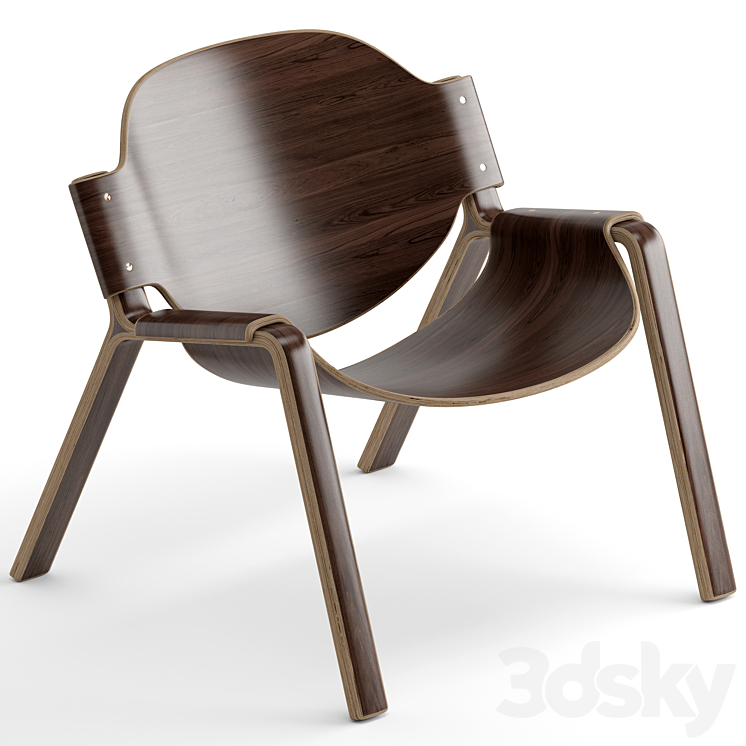 Oyster Chair 3DS Max Model - thumbnail 2