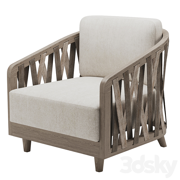 Pacelek Boca Outdoor Lounge chair 3DS Max - thumbnail 1