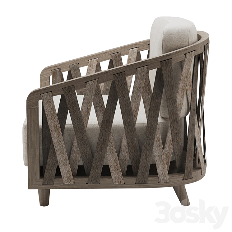 Pacelek Boca Outdoor Lounge chair 3DS Max - thumbnail 2