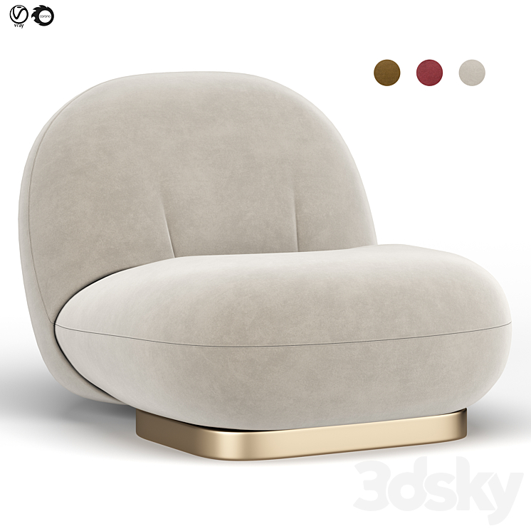 Pacha chair 3DS Max - thumbnail 1