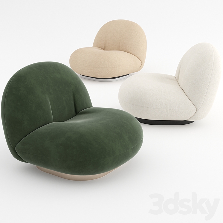 Pacha Lounge Chair by GUBI 3DS Max - thumbnail 1