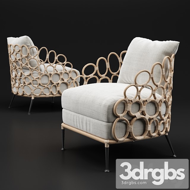 Palecek ella lounge chair 3dsmax Download - thumbnail 1