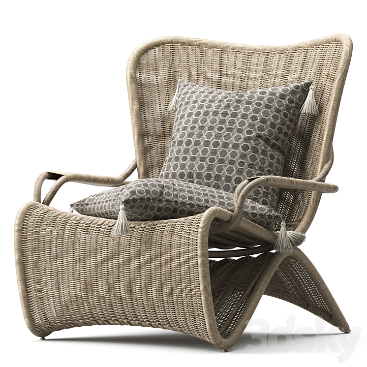 Palmeria Lounge Chair 3DS Max Model - thumbnail 3