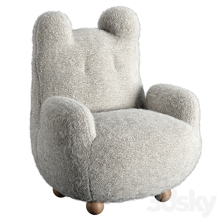 Papa baby bear armchair 3DS Max Model - thumbnail 1