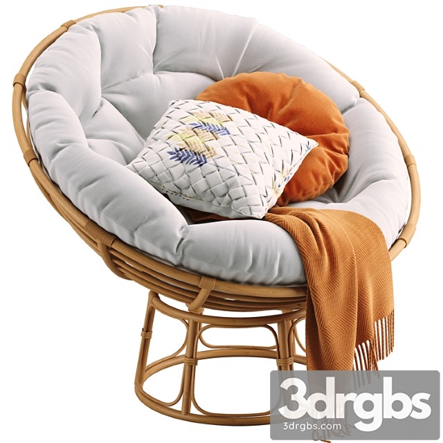 Papasan Armchair Scandinavian 3dsmax Download - thumbnail 1