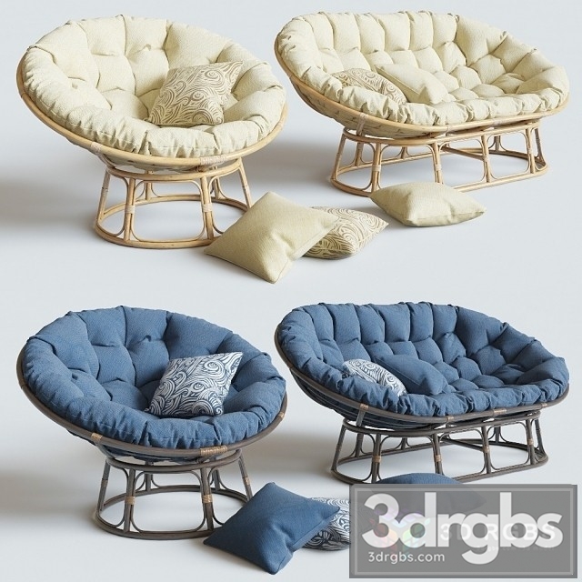 Papasan Mamasan Armchair 3dsmax Download - thumbnail 1