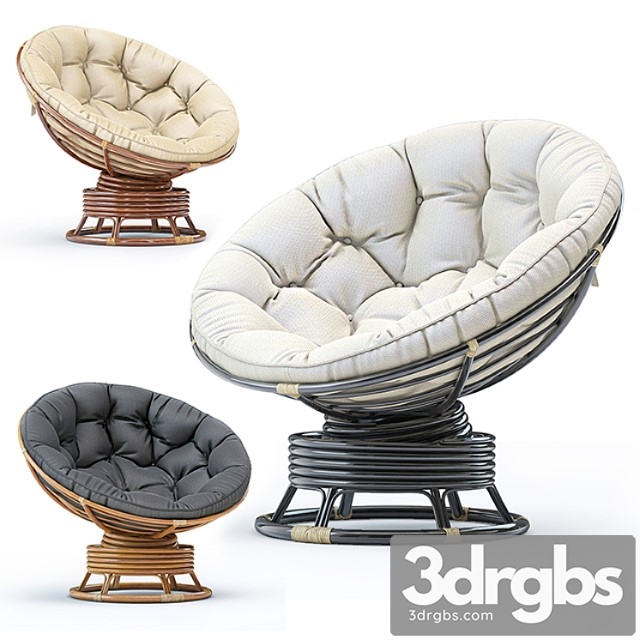 Papasan rocking chair 3dsmax Download - thumbnail 1