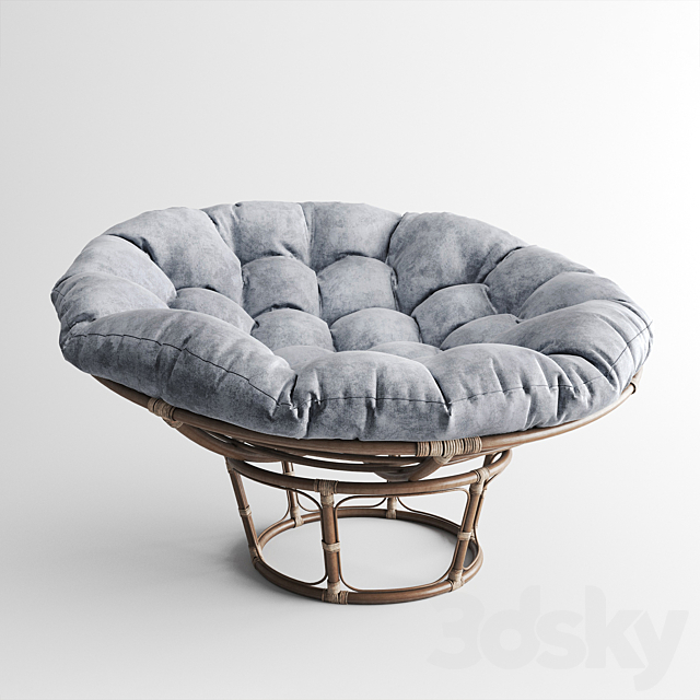 Papasan Taupe Chair 3DSMax File - thumbnail 1