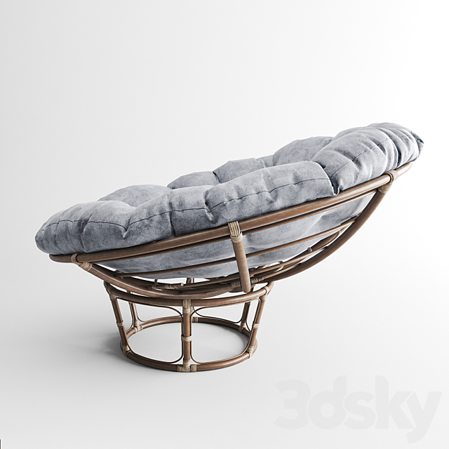 Papasan Taupe Chair 3DSMax File - thumbnail 2