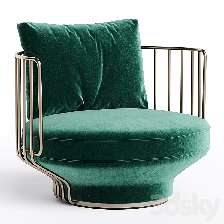 Paradise Bird Armchair 3DS Max Model - thumbnail 1