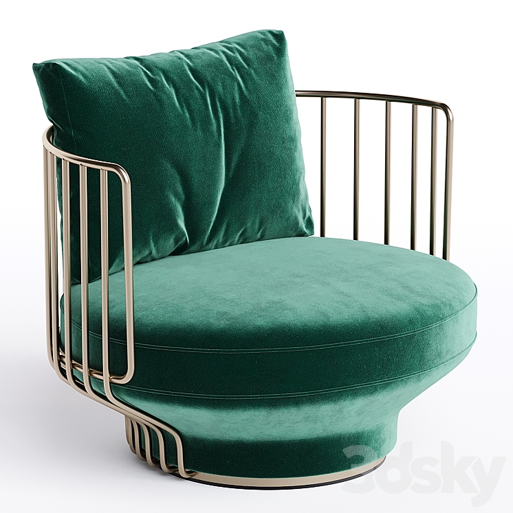 Paradise Bird Armchair 3DS Max Model - thumbnail 2