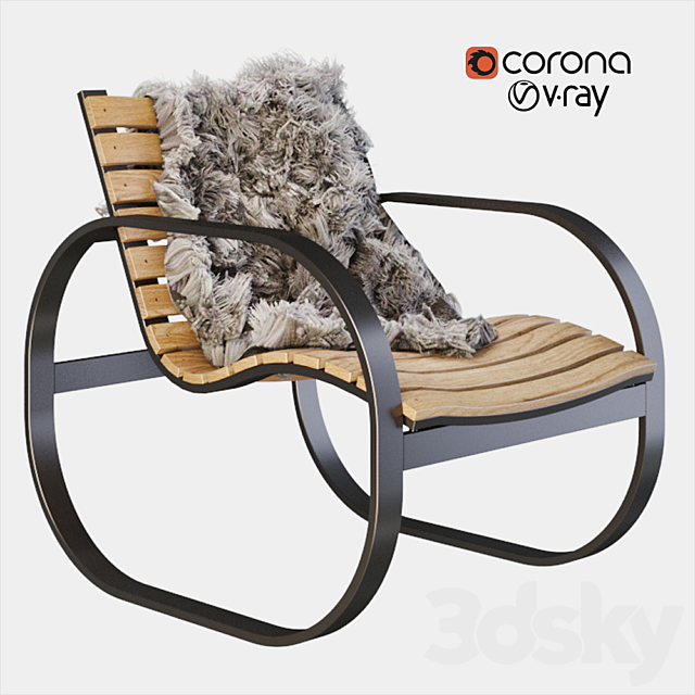 Parc rocking chair 3DSMax File - thumbnail 1