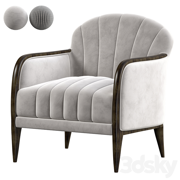 PARIGI Armchair 3DS Max - thumbnail 1