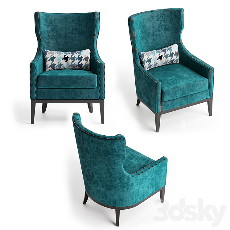 Parker Armchair 3DS Max - thumbnail 2