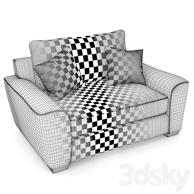 Parker armchair 3dsMax Model - thumbnail 3