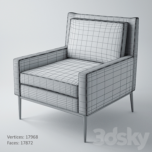 Paul McCobb Lounge Chair 3DSMax File - thumbnail 2