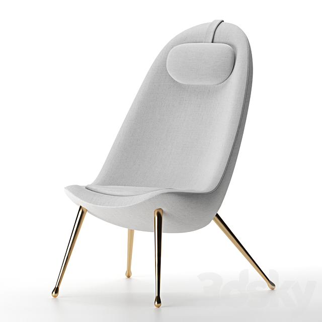 Pause lounge chair 3ds Max - thumbnail 1