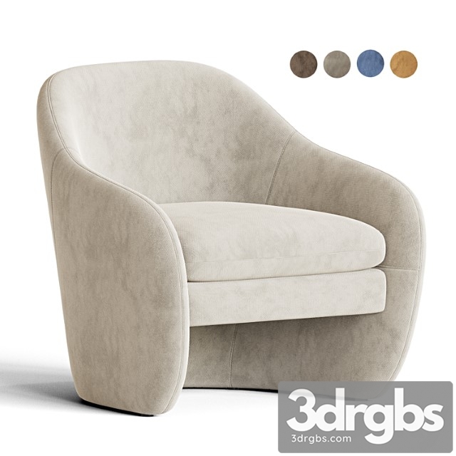 Pavia Lounge Chair Cb2 3dsmax Download - thumbnail 1