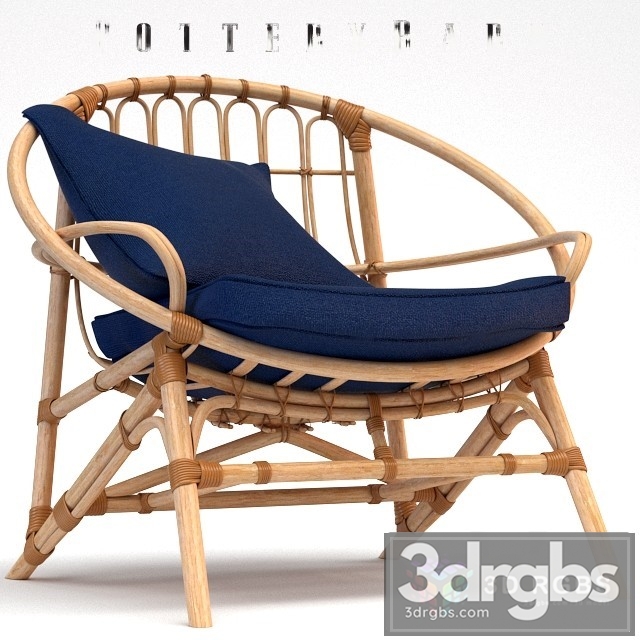 PB Luling Rattan Chair 3dsmax Download - thumbnail 1