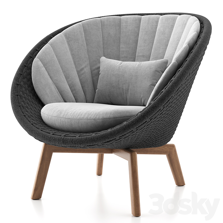 Peacock Lounge Chair 3DS Max Model - thumbnail 1