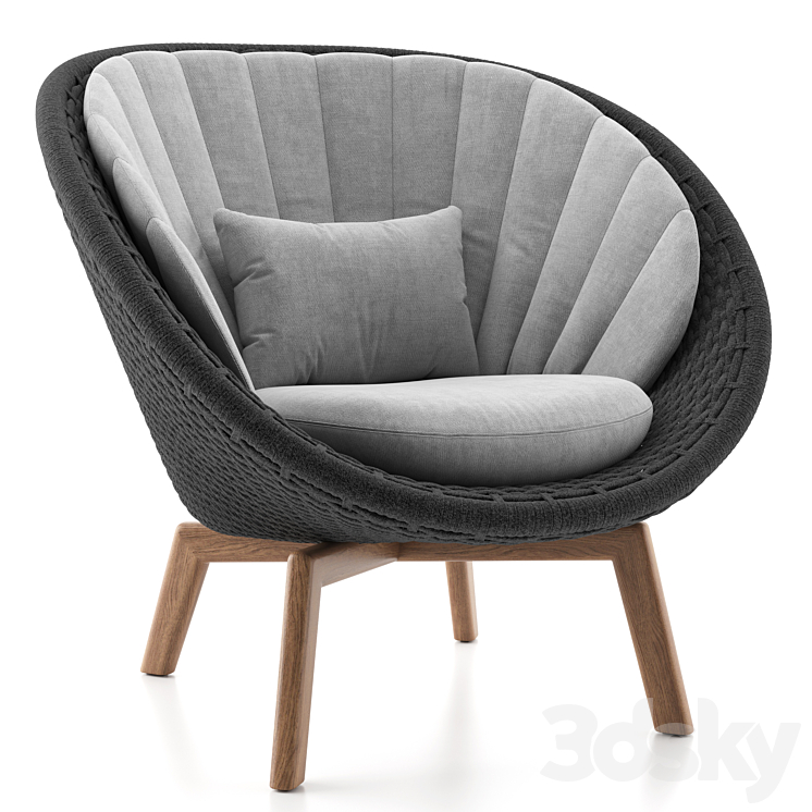 Peacock Lounge Chair 3DS Max Model - thumbnail 2