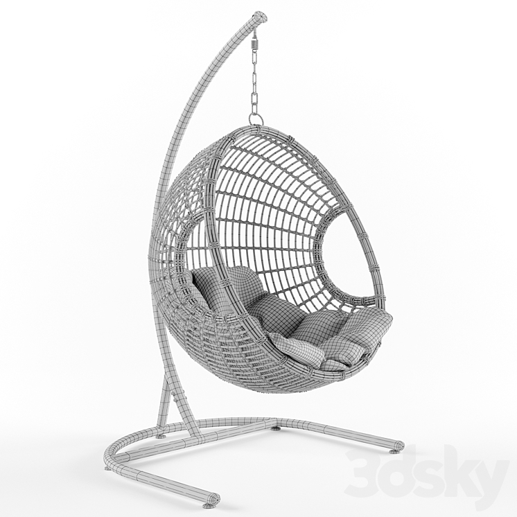 Pendent chair Palermo Rammus 3DS Max - thumbnail 2