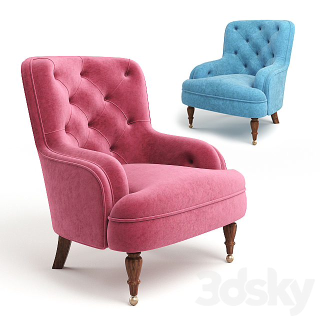 Penelope armchair 3ds Max - thumbnail 1