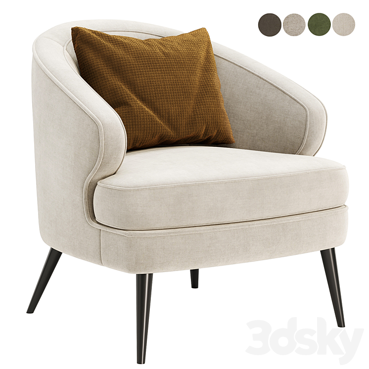 peter arm chair 3DS Max - thumbnail 1