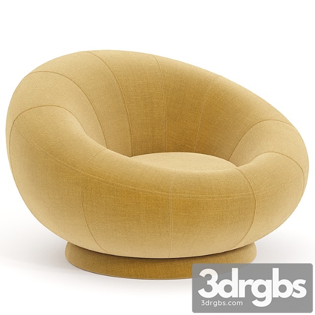 Petite Groovy Swivel Chair 2 3dsmax Download - thumbnail 1