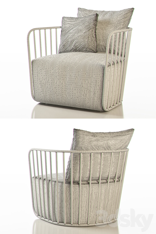 PHASE – BRIDE’S Veil Lounge Chair 3DSMax File - thumbnail 3