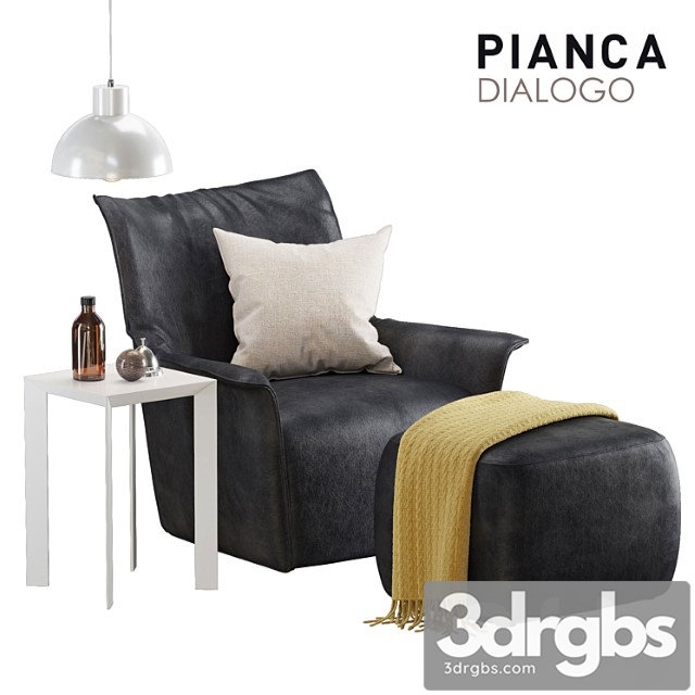 Pianca Dialogo Armchair 3dsmax Download - thumbnail 1