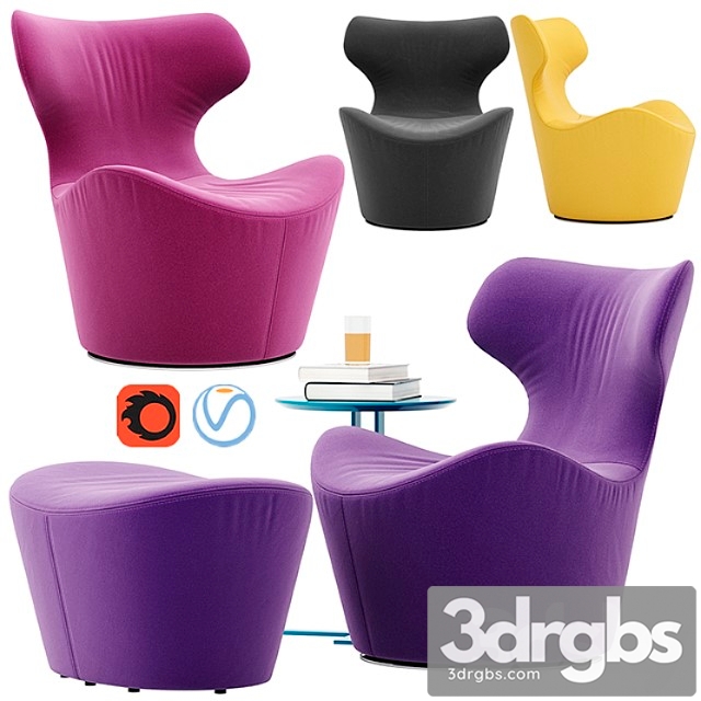 Piccola papilio armchair 3dsmax Download - thumbnail 1