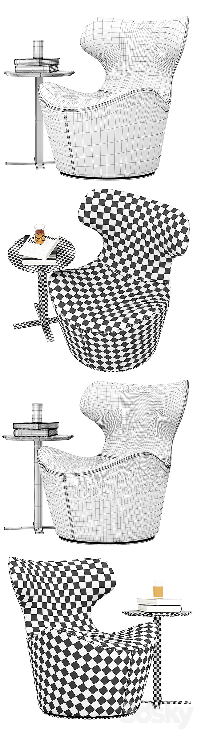 Piccola Papilio armchair 3DSMax File - thumbnail 3