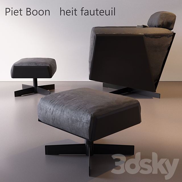 piet boon heit fauteuil 3DS Max Model - thumbnail 2