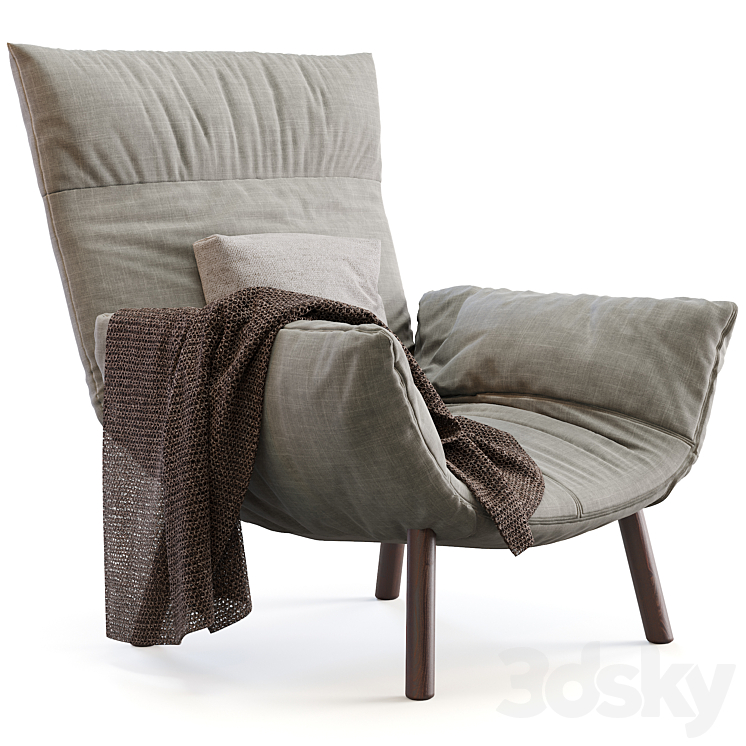 Pil Bonaldo Armchair hi (4 colors) 3DS Max - thumbnail 2