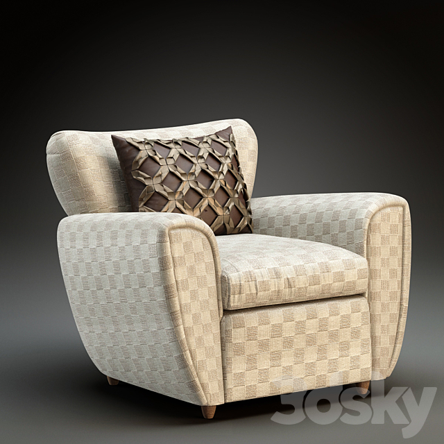 Pinton Home _ WALLY armchair 3DS Max Model - thumbnail 2