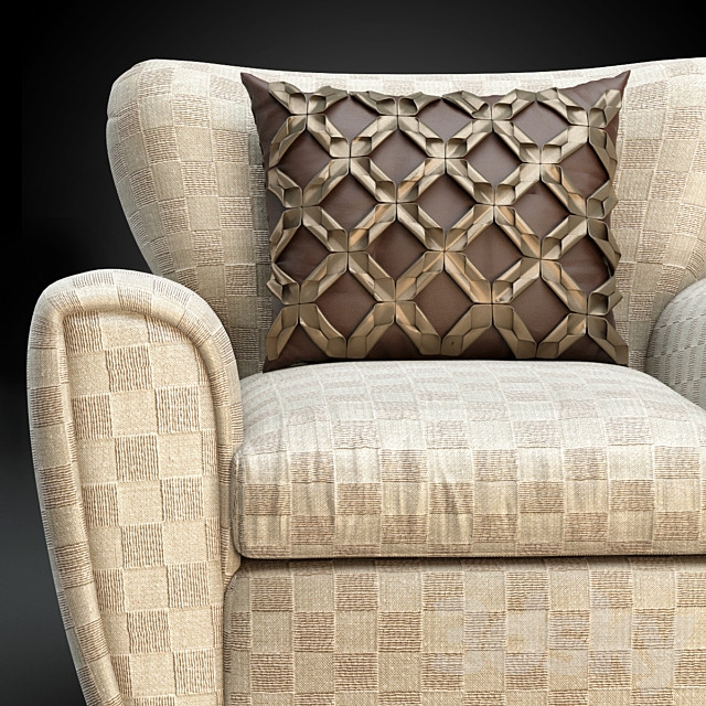 Pinton Home _ WALLY armchair 3DS Max Model - thumbnail 3