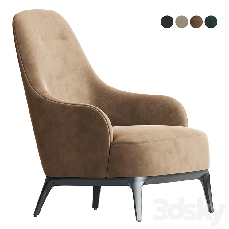 Play s furman armchair 3DS Max - thumbnail 2