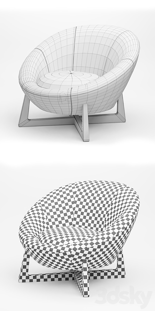 POD LOUNGE CHAIR BARBARA BARRY 3DS Max Model - thumbnail 3